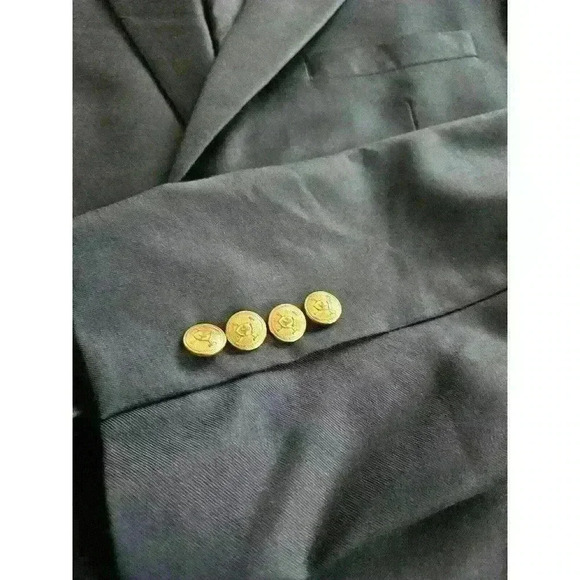 Lauren Ralph Lauren Pure Woolmark 100% Wool-Laine Coat Blazer Blue Men's 40 - Picture 5 of 10